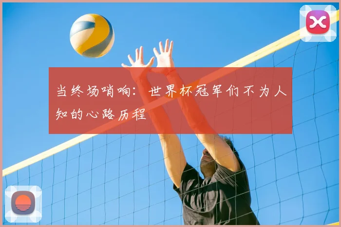 当终场哨响：世界杯冠军们不为人知的心路历程