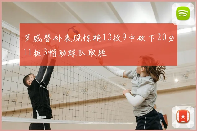 罗威替补表现惊艳13投9中砍下20分11板3帽助球队取胜